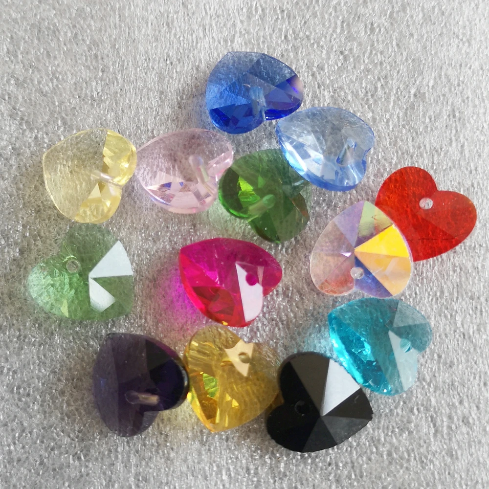 14mm Heart Shape Shiny Glossy Ceramic Beads Porcelain Loose Spacer Beads for Jewelry Making DIY Bracelet Necklace Crafts