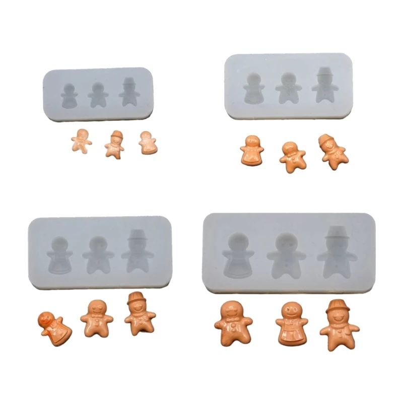 Silicone Mold Unique Gingerbreads Man Play Miniature Mould Treat Baking Tool