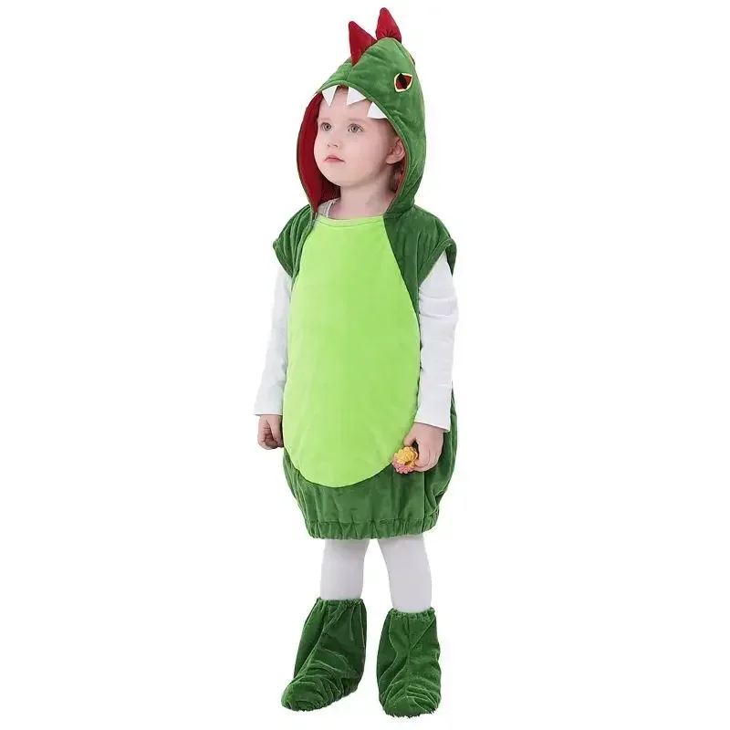 Ensemble de vêtements de dinosaure Cosplay pour enfants, costume d'Halloween, vêtements mignons pour garçons et filles, spectacle de dessin animé de maternelle