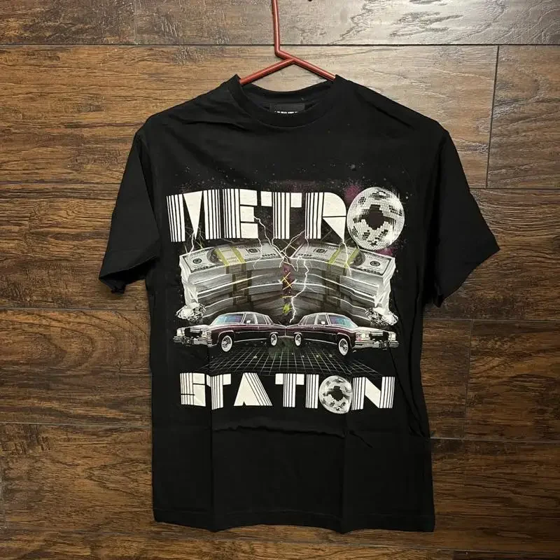 Vtg Band Metro Station T Shirt Disco Cash Cars
