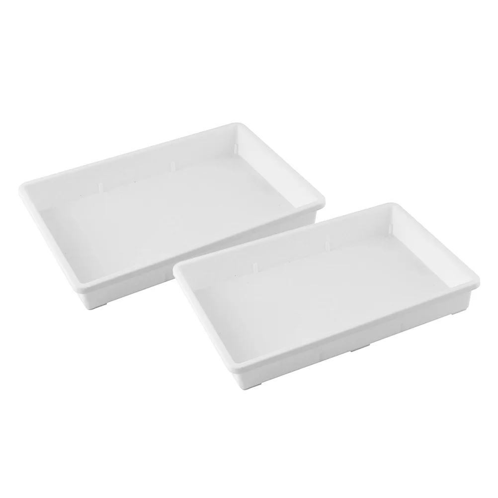 

2pcs Plastic Rectangular Flower Pot Base Drip Tray For Indoor Plants Drain Drip Pots For Indoor Plants Tray Water Catcher