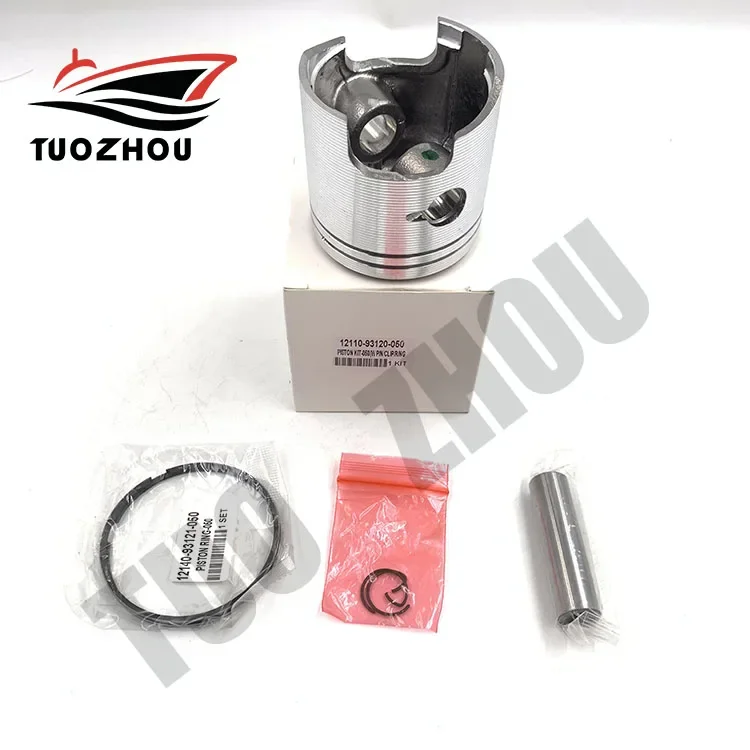 12110-93120-50 Piston Kit  +0.5mm Std With Rings Replace for Suzuki Outboard Engine 9.9HP 15HP DT9.9 DT15 12110-93120-000 12110-