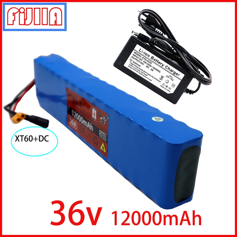 36V 30ah  600W 10s3p Lithium-Ionen Akku 20A Bms Lst Geschikt Voor M365 Pro Ebike Fiets Roller T Stecker + Lader