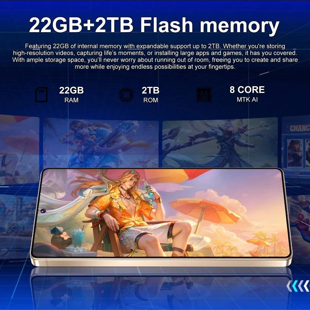 K-Touch Mobile Phones C26 Ultra 5G Dual SIM Smartphone Android 15 Cell Phone 7.3 Inch 16+48MP 22GB+2TB 7800mAh Face Unlocked Cellphones For Men Women