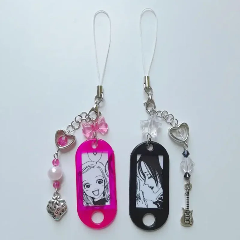 Handmade hachi nana keychain aesthetic beaded jewerly