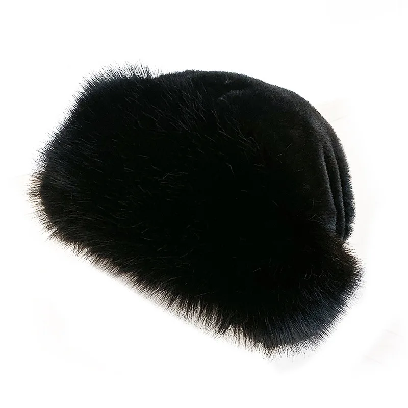 Winter Hat for Women\'s Imitation Fur Fox Pullover Hat Outdoor Warm Thick Beret Mongolian Princess Ear Protection Cap