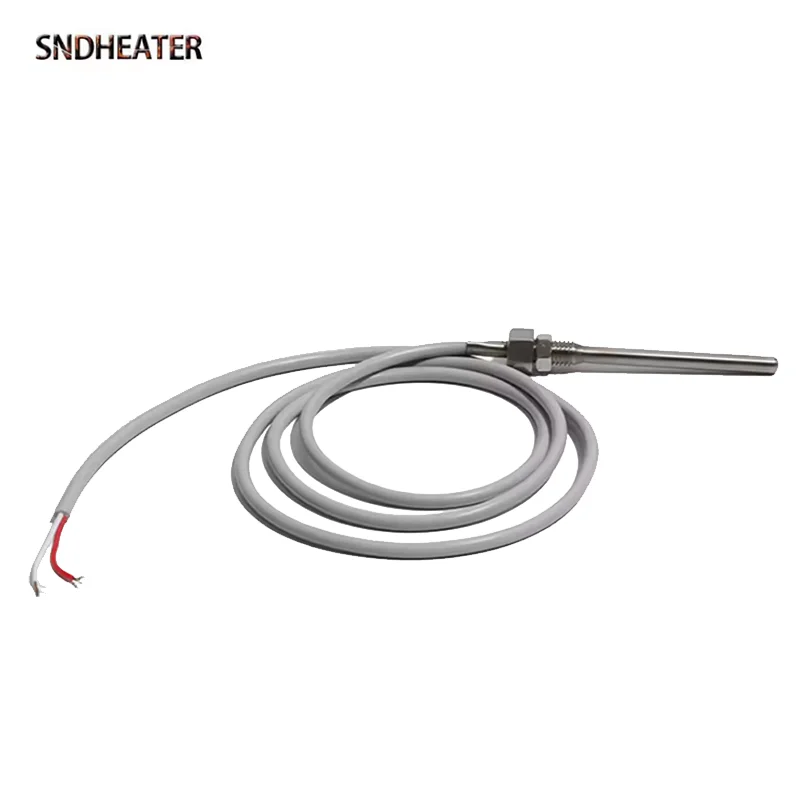 Sonda de temperatura NTC SNDHEATER 1K 2K 3K 5K con rosca M8, sonda de medición con cable impermeable de 5x50/100/150/200/250MM y termopar de 1M