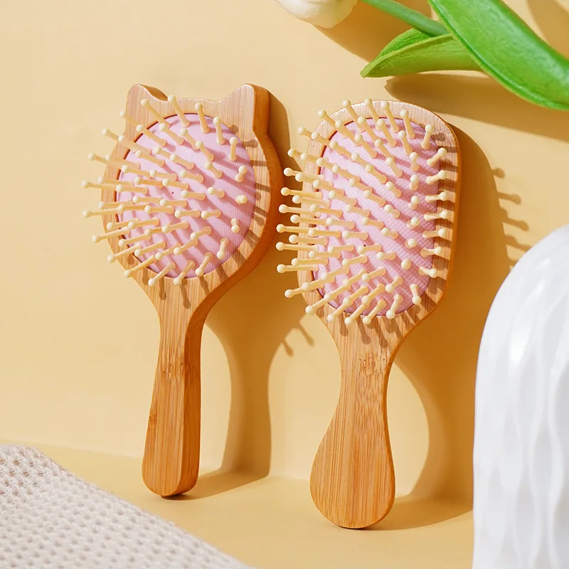 1PC Wood Comb Professional Healthy Paddle Cushion Hair Loss Massage Brush Hairbrush Comb Scalp Hair Care Healthy bamboo comb