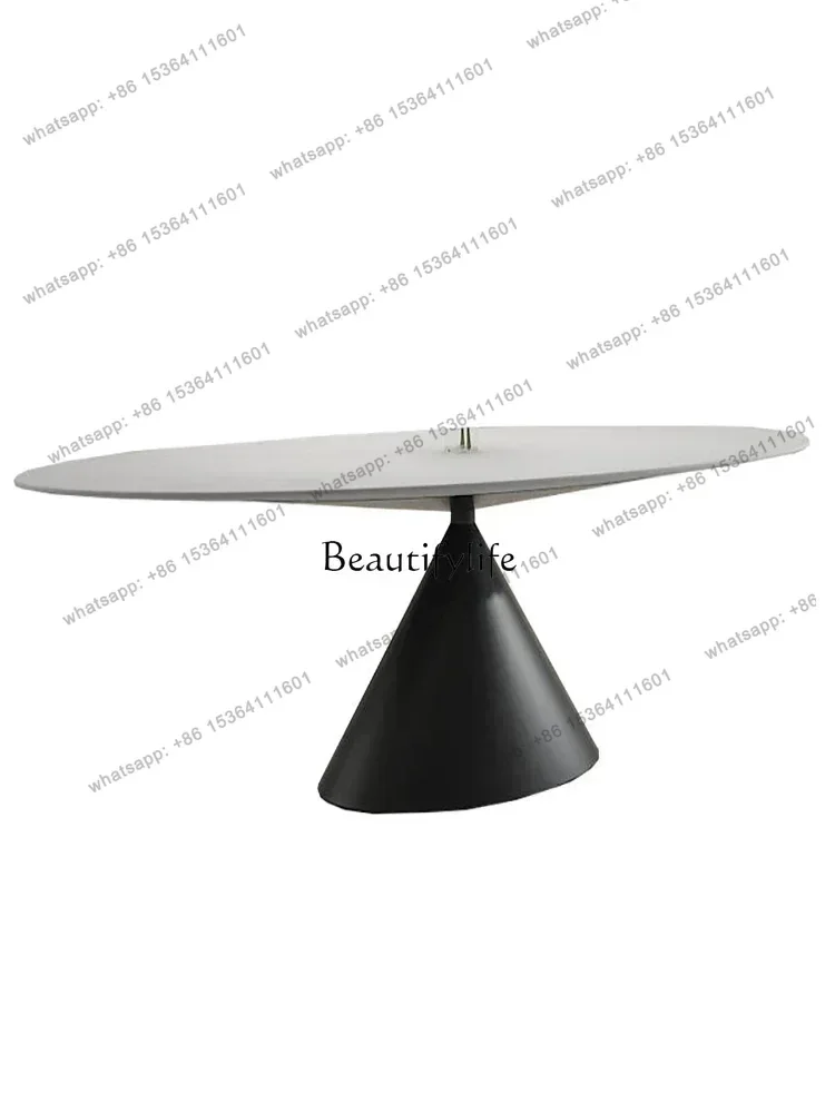 Factory DirectModern minimalist home creative art oval natural marble dining table