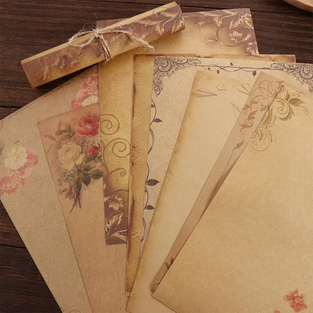 Stationery Brown Old Europe Style with Rope Valentine's Day Kraft Paper Retro Vintage Writing Paper Letter Pad Envelope