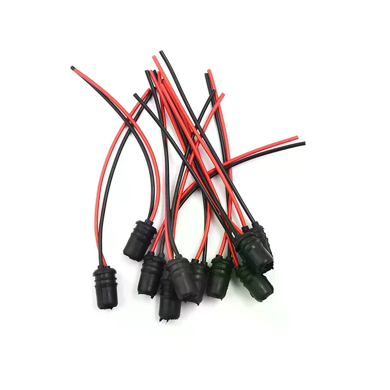 10PCS T10 Light Bulb Extension Socket Holder Soft Rubber Push-in Wedge Base