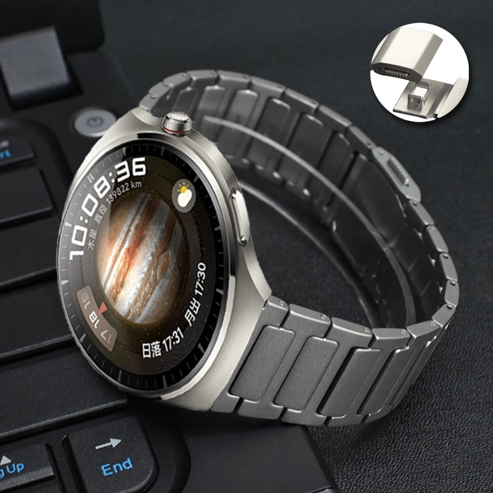 

Ремешок титановый для Huawei Watch 4/4pro GT 3Pro gt446 мм, металлический браслет с магнитной петлей для Amazfit GTR 47 мм, 22 мм