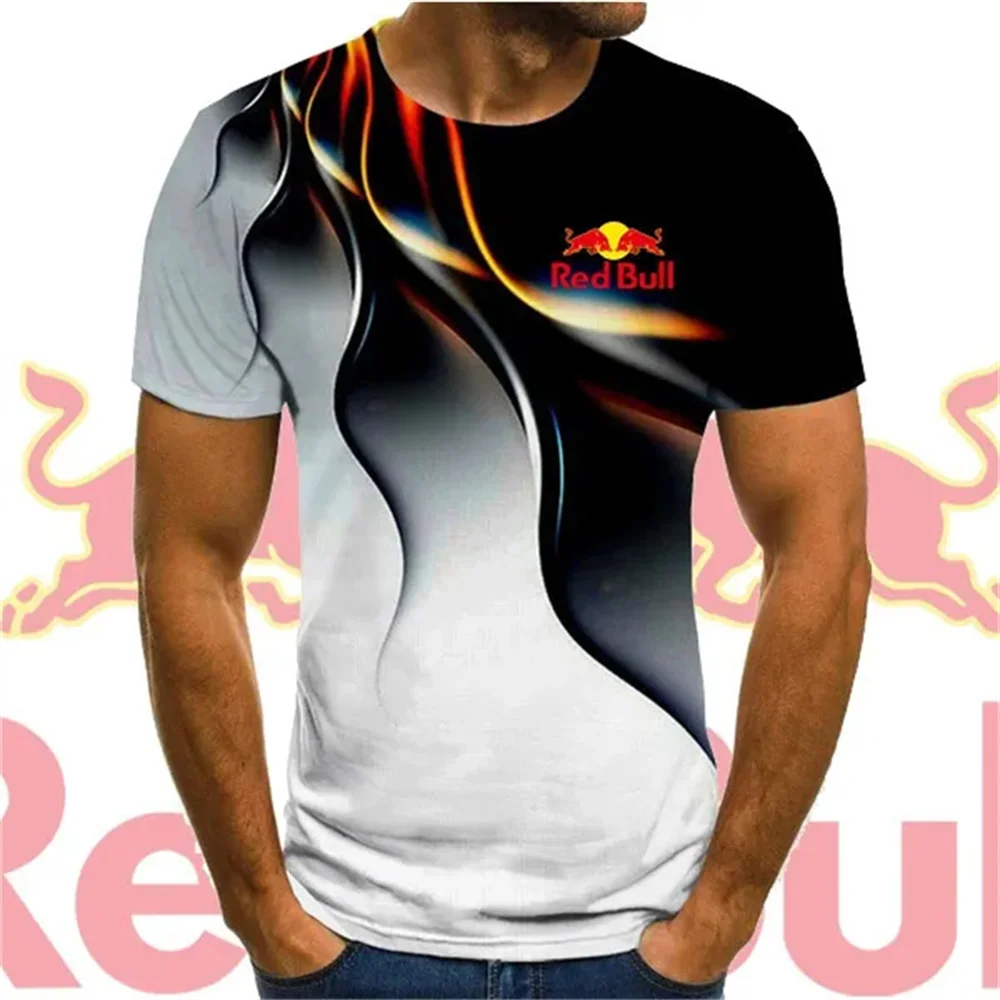 2025 Red Bull Motorcycle Racing T-shirt Men's Fashion Racing Team Red Bull 3D Top T-shirt Outdoor Enthusiast Casual Shirt