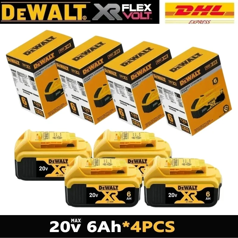Original DeWALT Battery 20V 6.0Ah MAX FlexVolt Battery For Dewalt 20v DCB606 DCB205 DCB206 DCB209 DCB182 Power Tool with