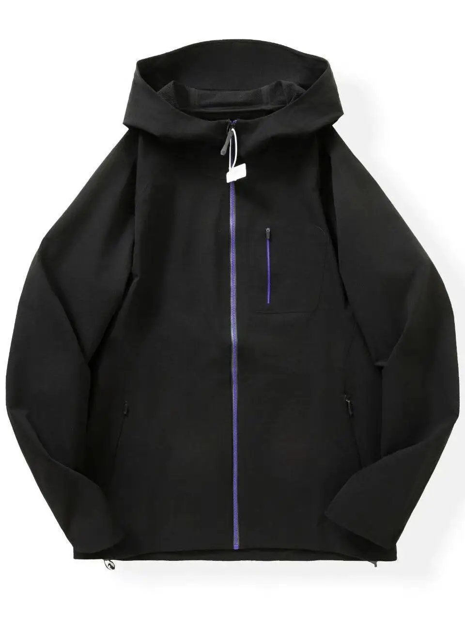 

Outdoor Men's Jaet Spring Autumn Soft ell Windproof Waterproof Full Glue Hooded Jaet Polyester de Cosite Fiber