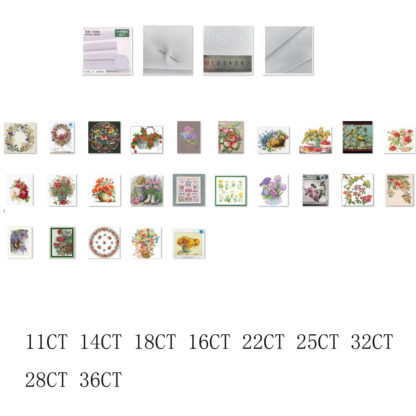 

Набор для вышивки крестом DIY Kit Вышивка Рукоделие Ремесленные пакеты Хлопчатобумажная ткань Нить Вышивка Цветущие розовые розы 50-47