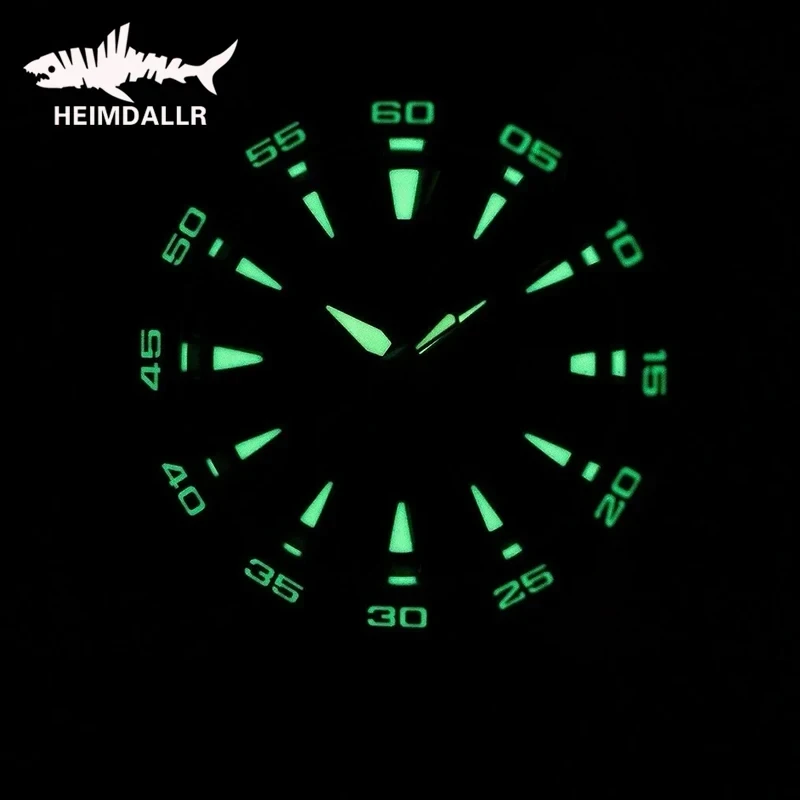 Heimdallr Monster Diver men Watch Frost Blue Dial Sapphire Crystal NH35 Automatic Mechanical 200m Waterproof Full Luminous Watch