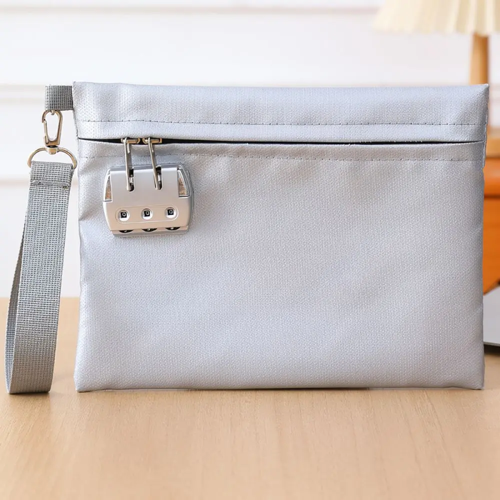 Waterproof A4 Document Storage Bag Fire Resistant File Folder Pouch Office Organizer Case For Passport Receipt