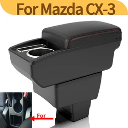 For Mazda CX-3 Armrest Retrofit For mazda 2 skyactiv version cx3 CX-3 Car Armrest Storage box car accessories Charging USB