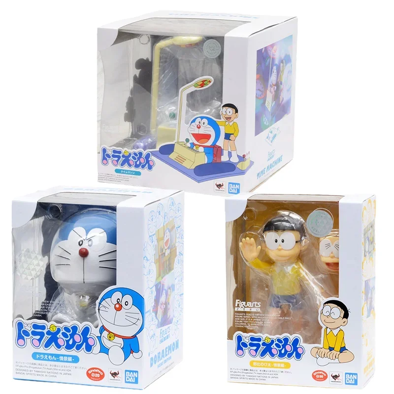 Bandai Original Anime Figure Figuarts ZERO Doraemon Time Machine Action Figure Collectible Model Ornaments Toys for Kids Gift