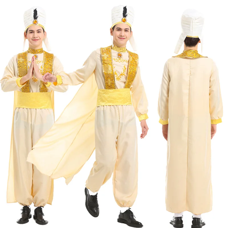 Cosplay Anime Aladdin Prince Costume Outfit Halloween Carnival Fancy Dress Up Party 1000 Nights disfraz hombre Performance Set