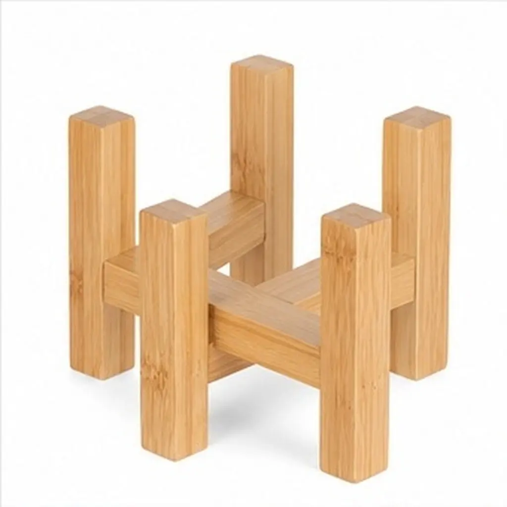 Rustic Wooden Plant Stand Strong Stable Flowerpot Stand for Home Garden Office Patio Wide Application Planter Rack for Bonsai
