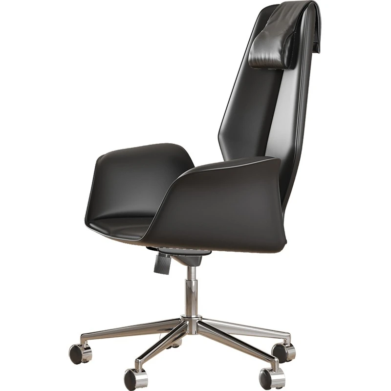 

Italian minimalist leather office chair home study desk chair backrest computer chair