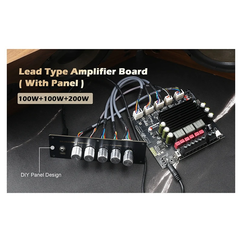 FFYY-ใหม่ S200HS-W Bluetooth 5.2 ซับวูฟเฟอร์เครื่องขยายเสียงดิจิตอล 2.1 ช่อง 100W + 100W + 200W แรงดันไฟฟ้ากว้าง 12-24V สเตอริโอ Hifi