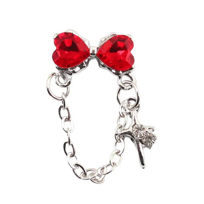 5/10 قطعة ثلاثية الأبعاد الفاخرة سبيكة القوس مسمار الفن سلسلة قلادة جالبة للحظ مجوهرات اكسسوارات ل مانيكير ديكور الأظافر الديكور تصميم لوازم