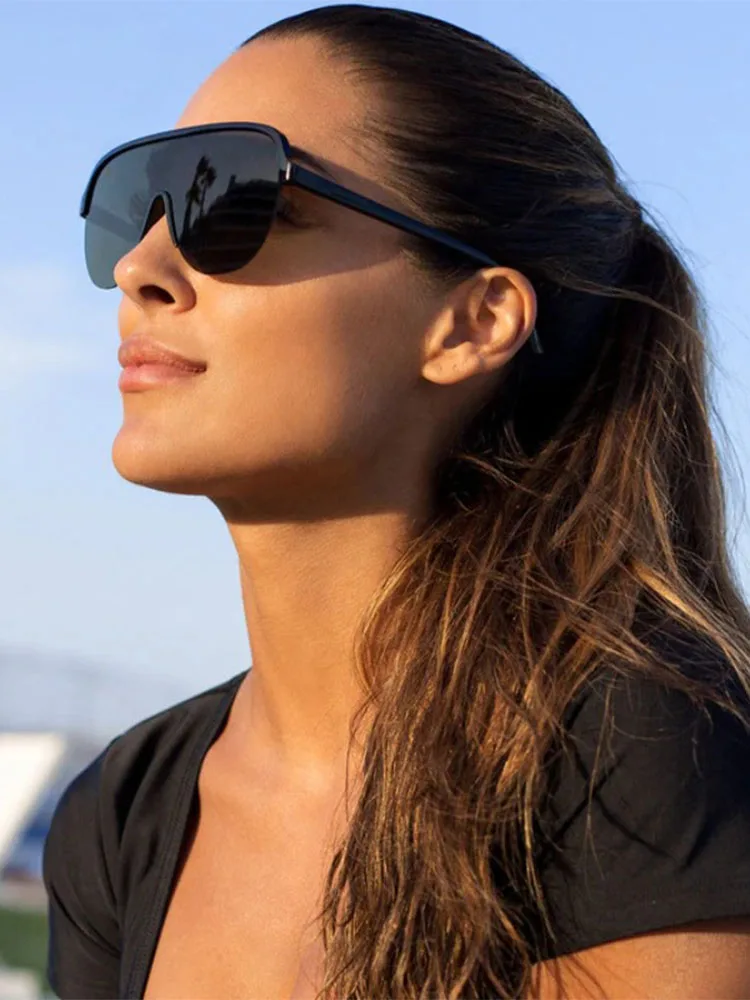 AliExpress CHUBAN New Oval Half Frame Women's Sunglasses Fashion Women Sports Cycling Sun Glasses Men Outdoor Sunshade Eyewear UV400 Gafas De Sol