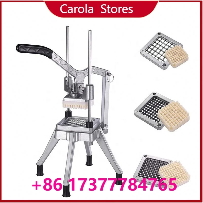 Multifunctional Manual Vegetable Fruit Cutter, Potato French Fry Dicer for Chili Yam & Various Produce Slicing
