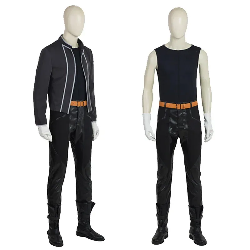 2025 جديد أنيمي إدوارد إلريك Fullmetal الخيميائي تأثيري حلي شعر مستعار الأحمر بولي PU مقنعين سترة واقية معطف القتال رجل كرنفال Pa ☆ ★ ee ☆ ★