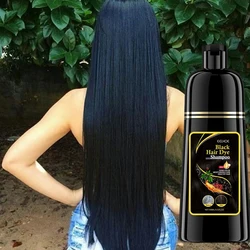 New Hair Dye Shampoo 3 in1 Darkening Hair Shampoo Cover Grey Hair Morocco Argan Oil Essence Natural Colorng Cover Purple Shampoo