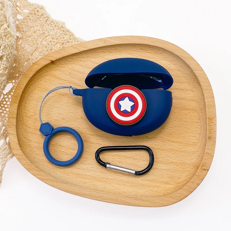 الكرتون مارفل حقيبة سماعة الاذن ل OPPO Enco X2 لينة سيليكون اللاسلكية بلوتوث سماعات شحن صندوق الغطاء الواقي مع هوك