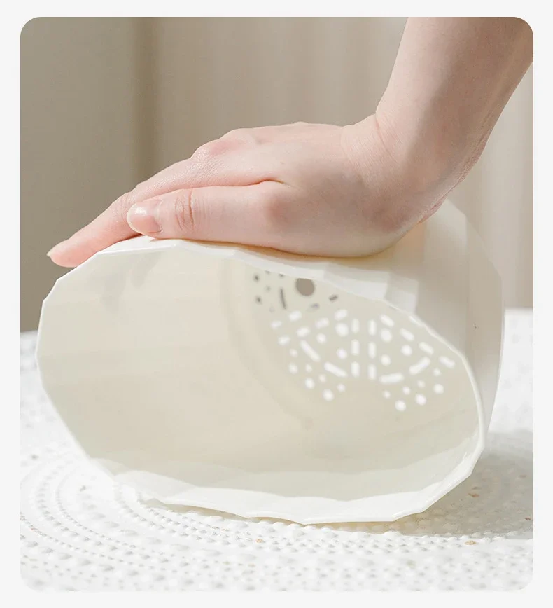 Lazy Hydroponic Flower Pot Automatic Water-Absorbing Flowerpot Transparent Double Layer Plastic Self Watering Planter Office - view 6