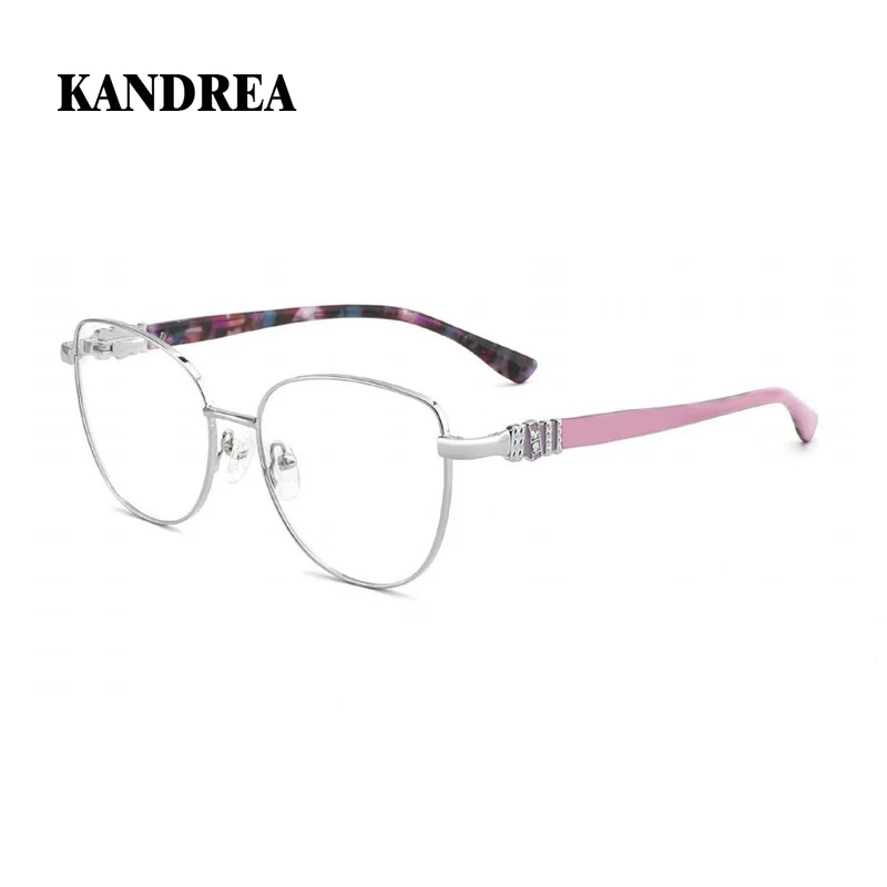 

KANDREA Metal Women Glasses Frame Cateye Vintage Optical Prescription Eyeglasses Fashion High Quality New Arrived DR2202
