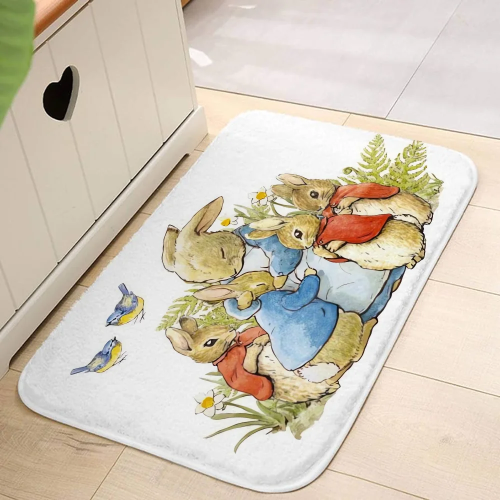 Peter Rabbit Welcome Mat for Hallway on the Floor Outdoor Doormat Exterior Entrance Door Carpet Modern Home Decoration Custom