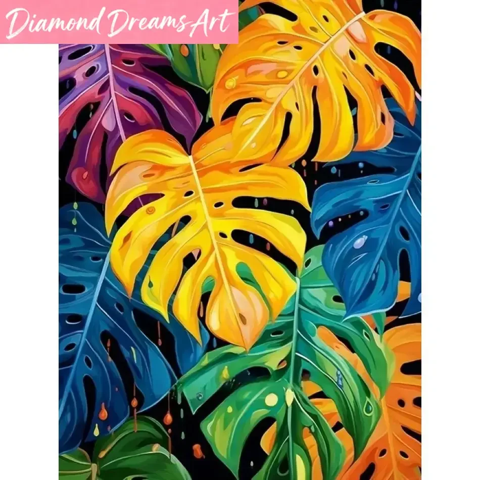 Frameless, Colorful Turtle Backed Bamboo 5d Diamond Painting Kits For Adults Painting Decor Diamond Art Kits Landscape Full Roun