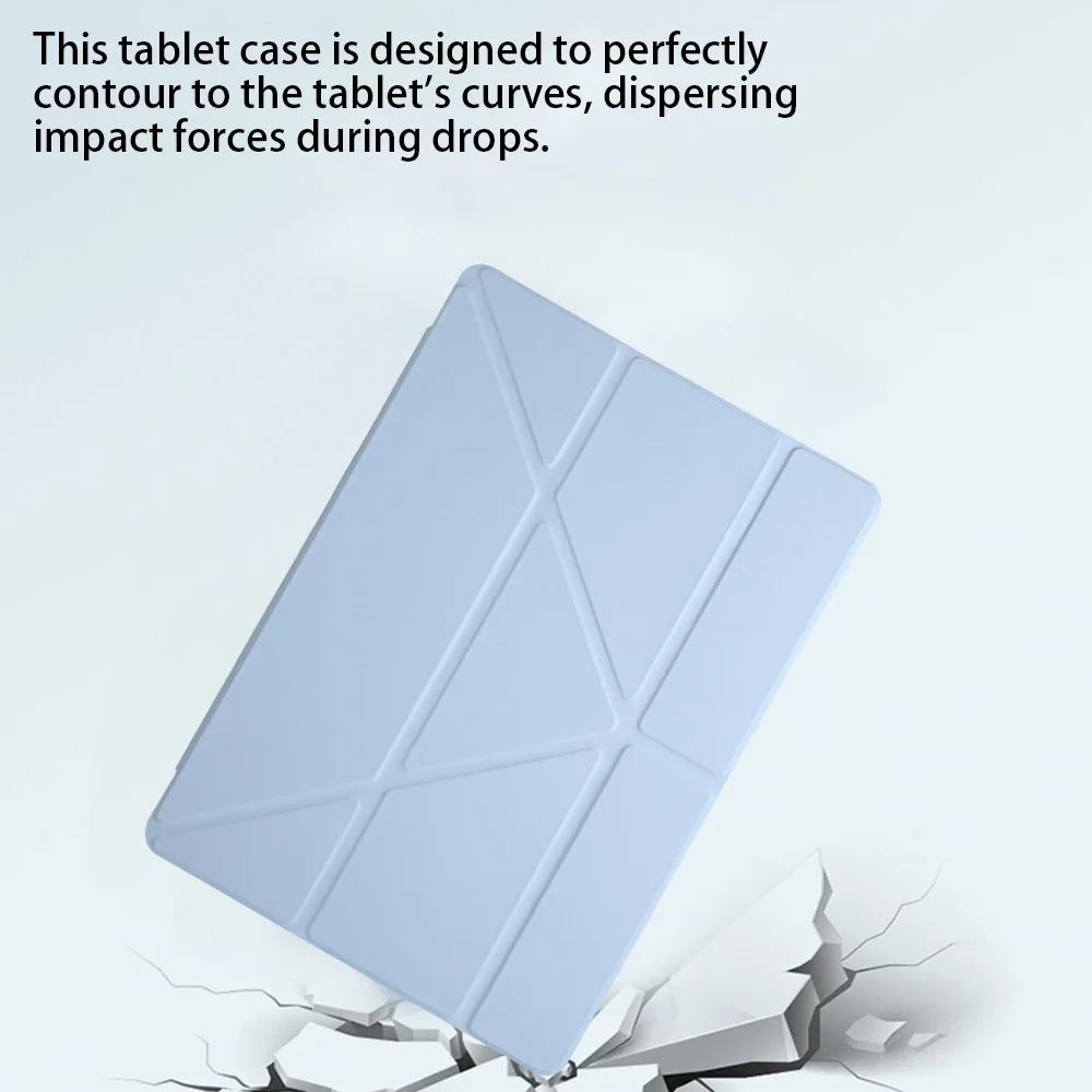 For Samsung Tab S11 11-inch /S10 Lite/S10 FE/S9/S9 FE/S10 Plus/S9 Plus/S9 FE Plus Y-Fold Multi-Angle Folding Stand Case Pen Hold