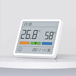 DUKA Atuman 3.67 Inch LCD Electronic Digital Temperature Humidity Meter Clock Digital Indoor Sensor Gauge Weather Station