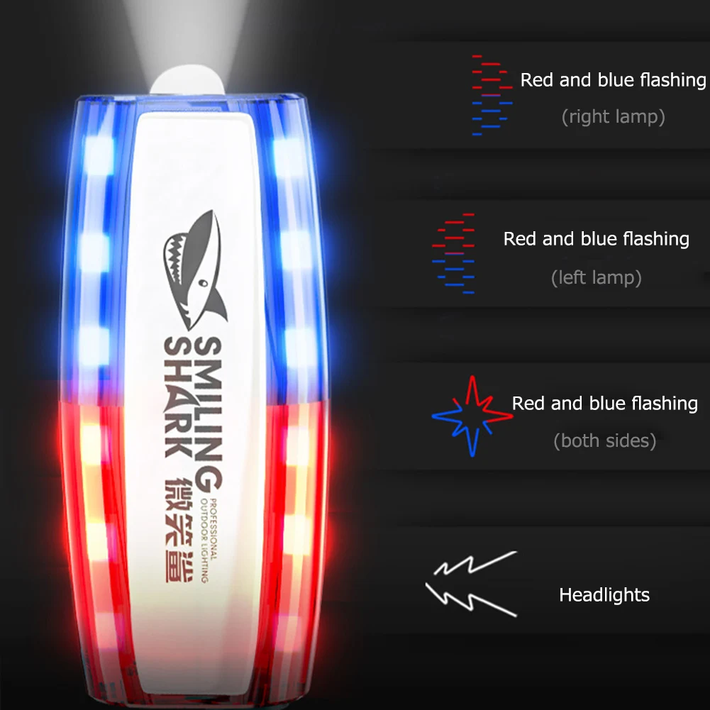 

Многофункциональный сигнальный фонарь-стробоскоп: миниатюрный красно-синий светодиодный стробоскоп, водонепроницаемый, с зарядкой через USB, для активного отдыха и бега
