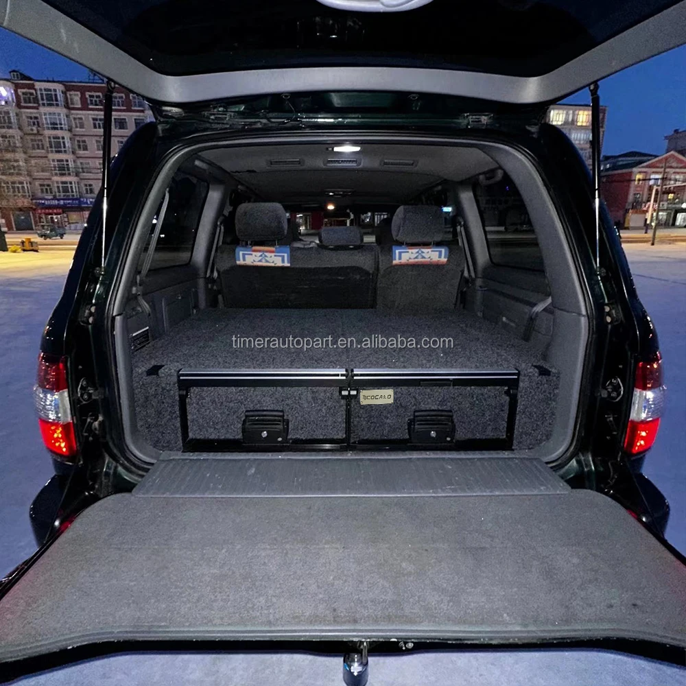 4wd Offroad Drawer LC100 Land Cruiser 100 Series Heavy du ty Super Quality Lockable Keys Twin Drawers Tool Boxes with Sliding To