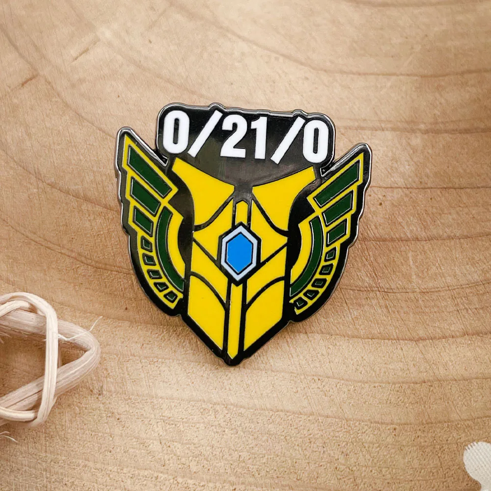 LoL Level 7 Achievement Dog Tag 0/21/0 Brooch Fashion Game Enamel Pin Clothing Bags Accessories Fan Gifts
