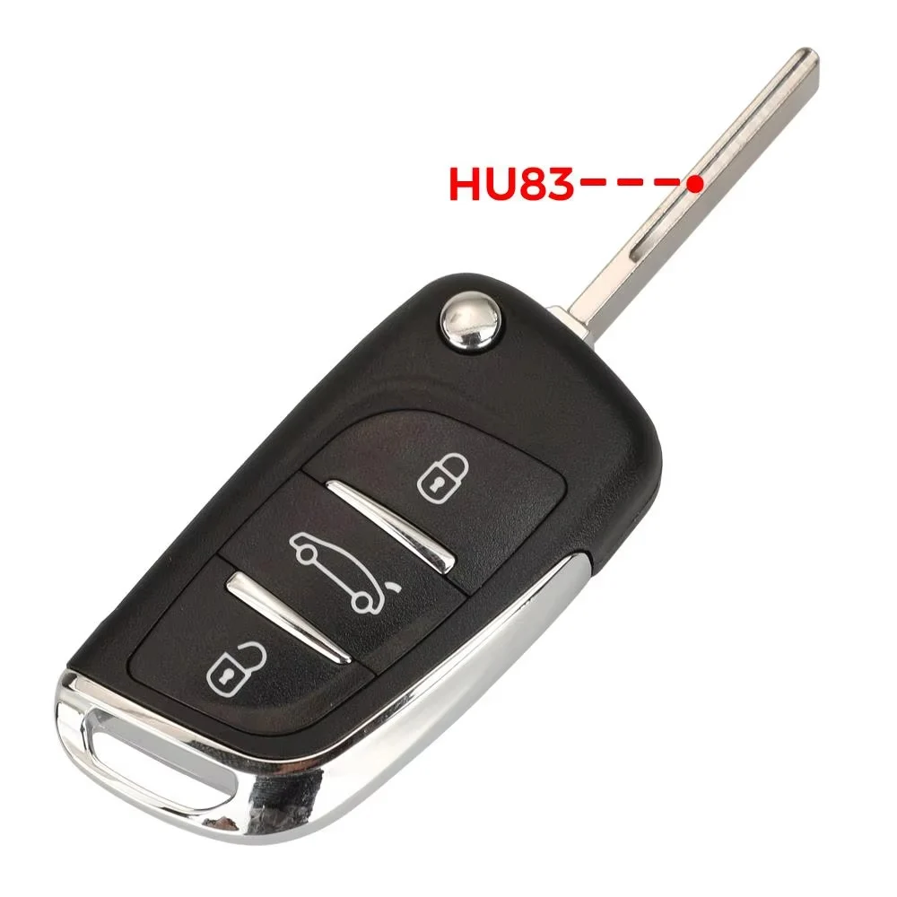 Modified Flip Key Shell for Citroen C2 C4 C5 Xsara Picasso Peugeot 306 407 807 Partner VA2/HU83 2/3BTN Key Cover CE0523 0536