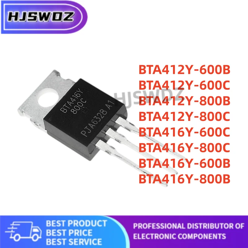 10PCS New BTA416Y-600C BTA416Y-600B BTA412Y-800B BTA412Y-800C BTA416Y-800B BTA412Y-600C BTA416Y-800C BTA412Y-600B TO-220