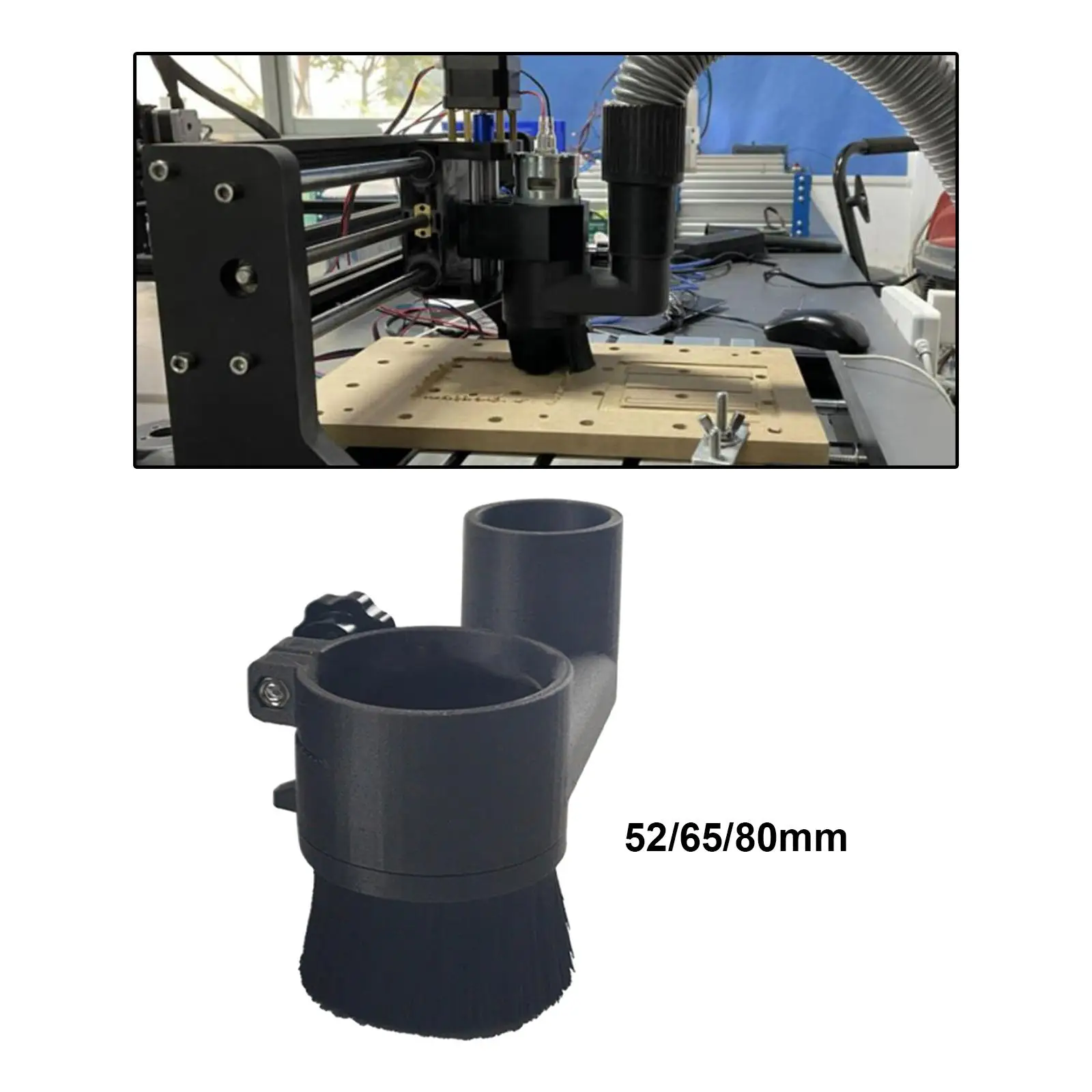 

52mm /65mm /80mm Spindle Brush Dust Shoe Dust-Proof for Door CNC Milling
