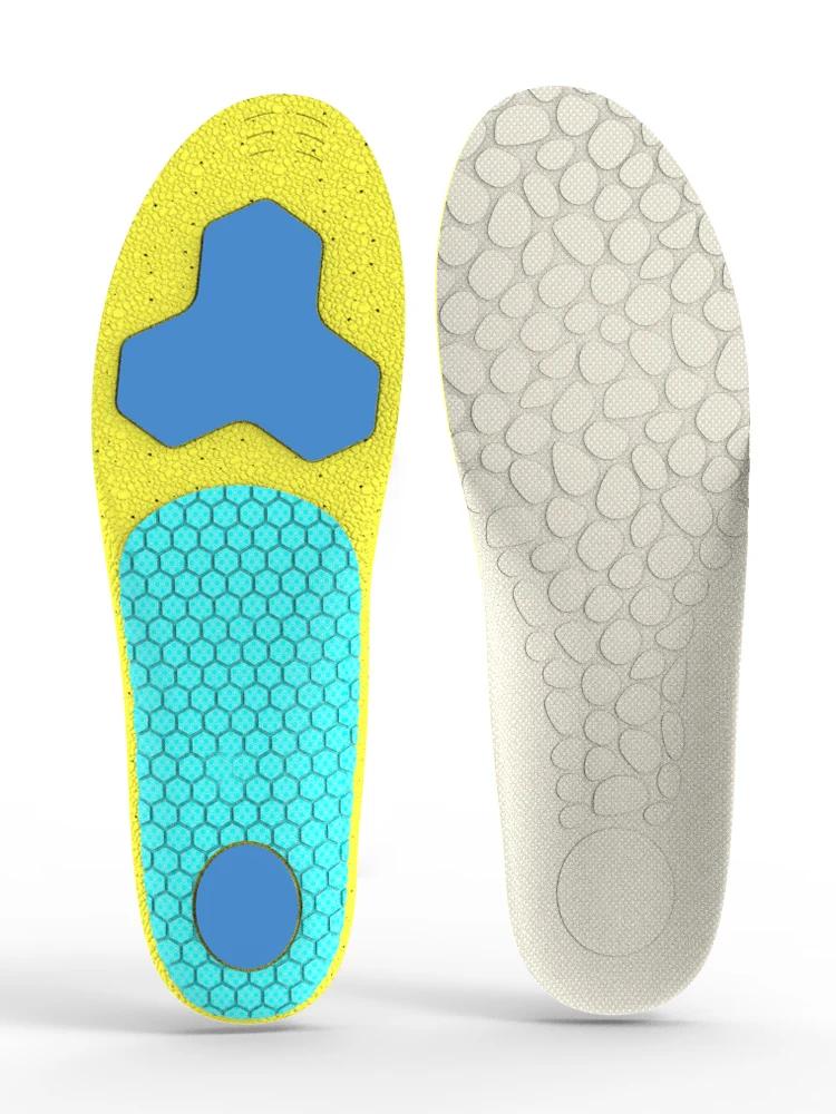 Highway bike lock shoe insole shock-absorbing, high elasticity, sweat absorption, breathable arch riding sports foot pad