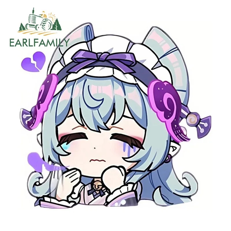 EARLFAMILY Genshin Impact Mizuki Car Stickers Adorable Windows Helmet Vehicle Waterproof Decal Scratch Proof Car Door Protector
