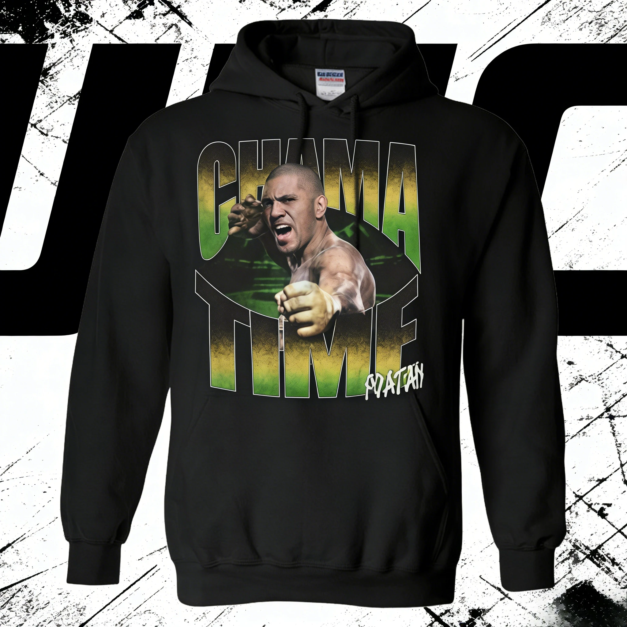 

UFC Alex Pereira 2026, осень/зима, 100% хлопок, дышащая повседневная свободная спортивная одежда с капюшоном, подходит для мужчин и женщин