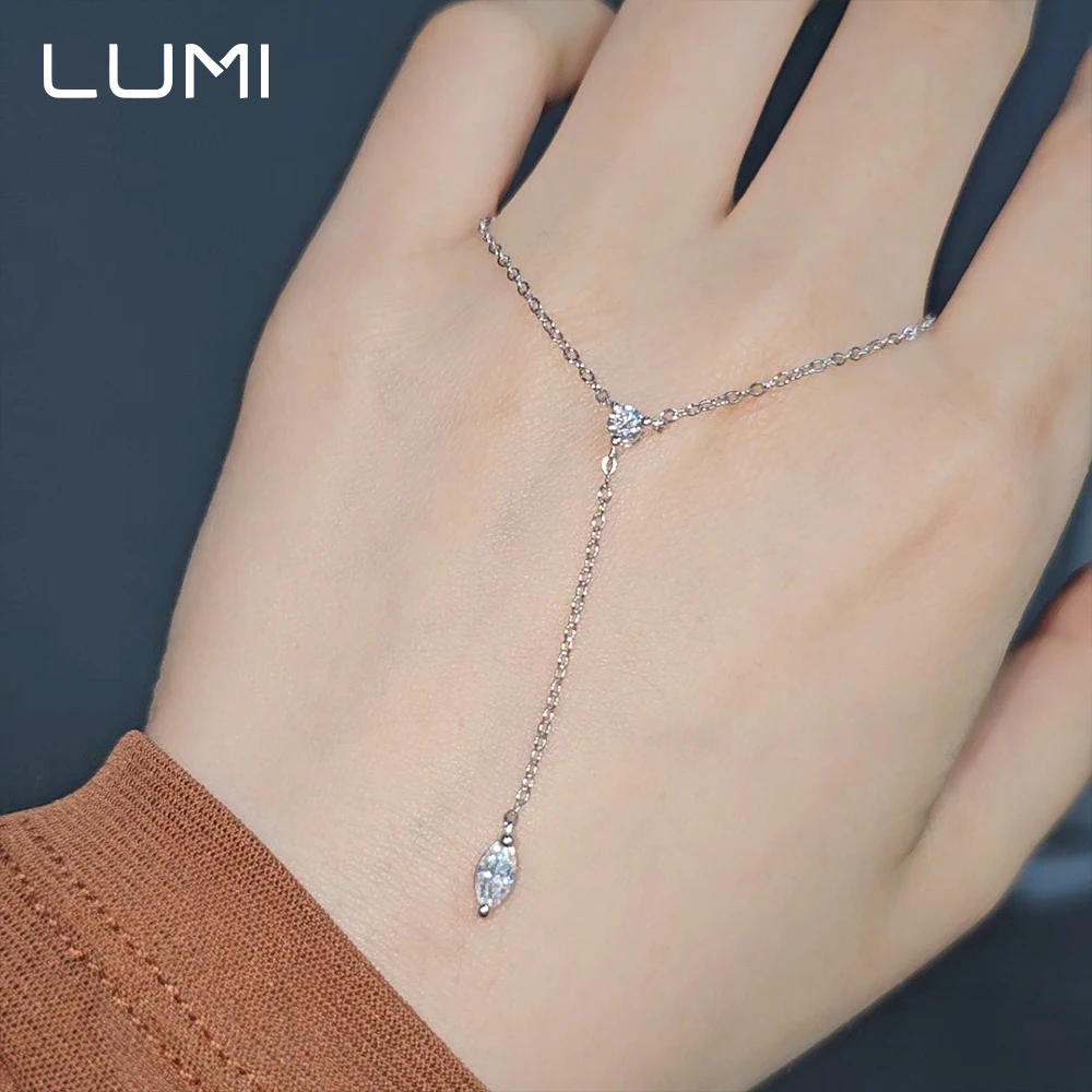 ضرب كبير 3x6 مللي متر Mariquesa مويسانيتي S925 الفضة قلادة قلادة لعصرية بسيطة مكتب سيدة التنقل الإكسسوارات #4